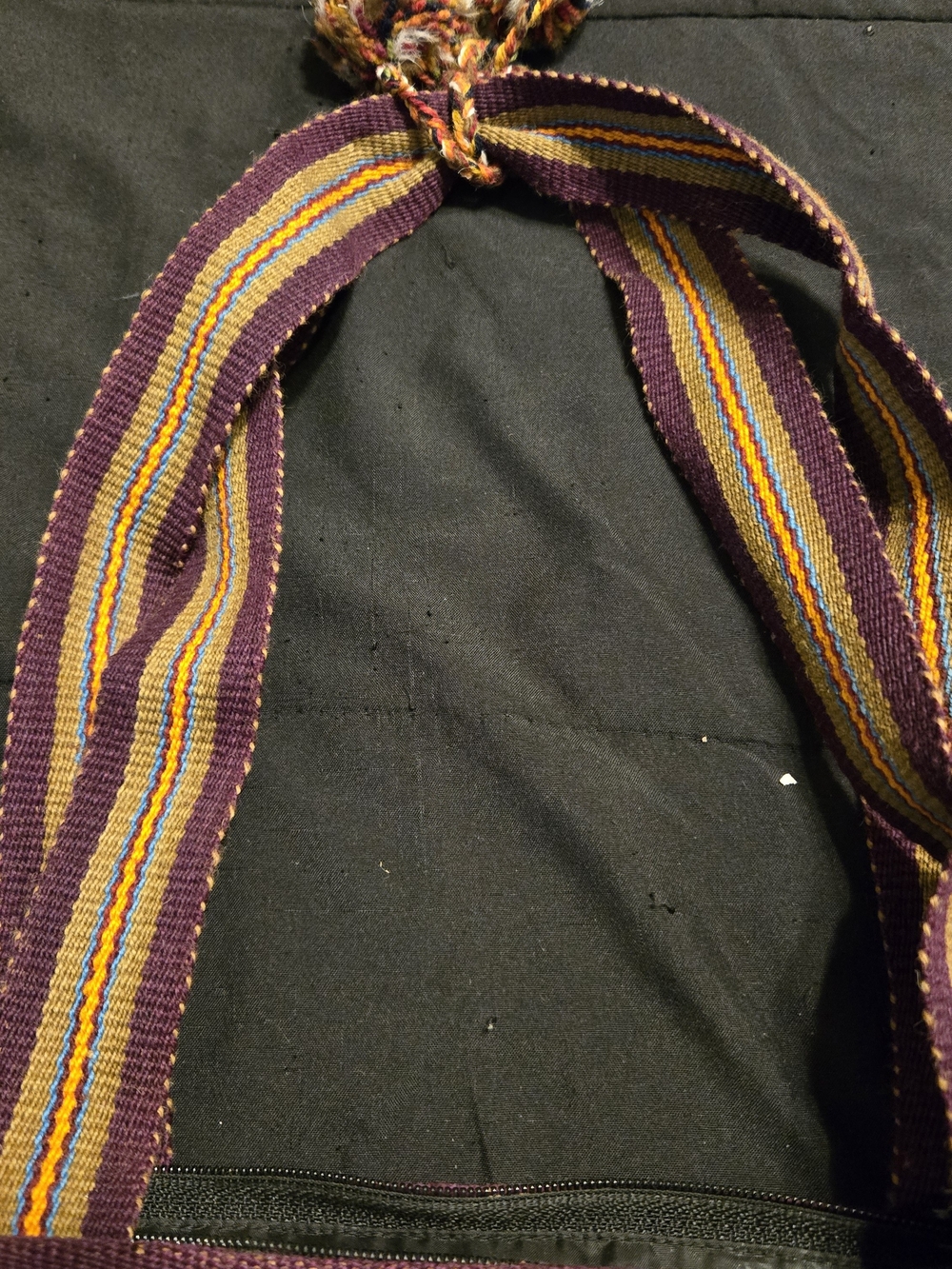 Handwoven Multicolored Patterned Hand Bag - Picture 4 of 10